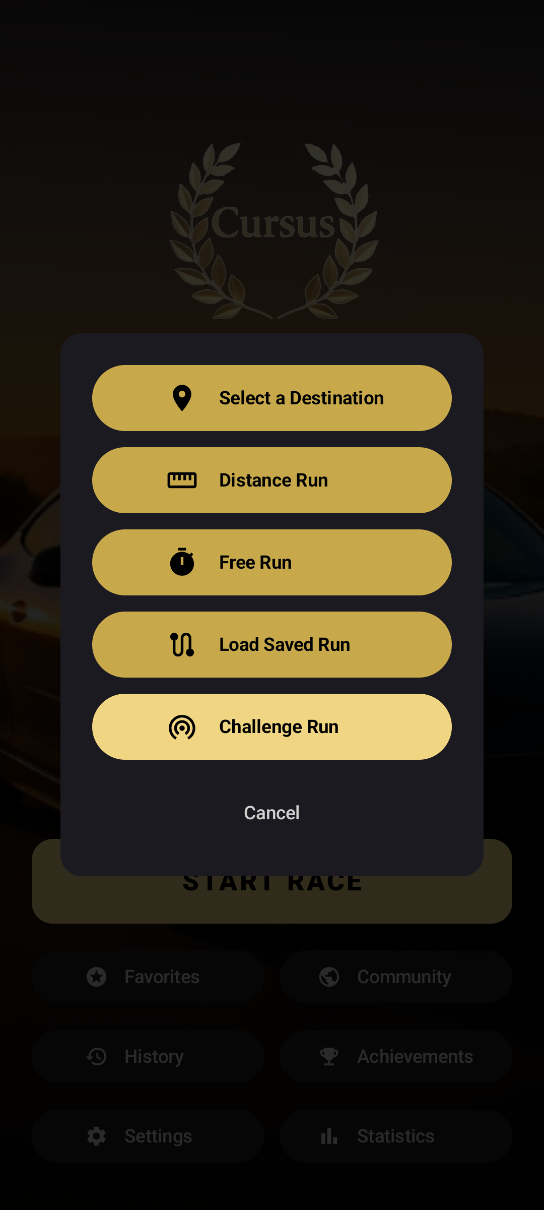Race Mode Options